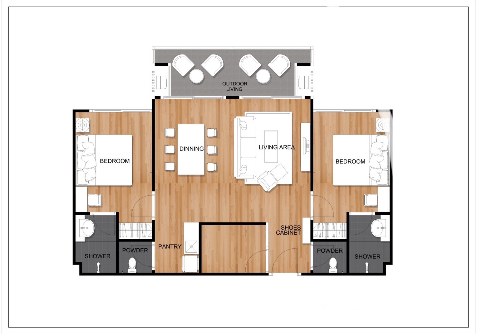 BluRoc-HuaHin-2Bedroom-89sqm-layout